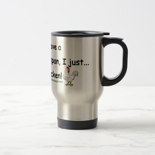 Mug De Voyage Dire court de poulet de durée d'attention (Droit)