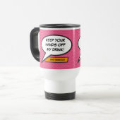 Mug De Voyage Discours personnalisé rose amusant Bubble Comic Bo (Devant gauche)