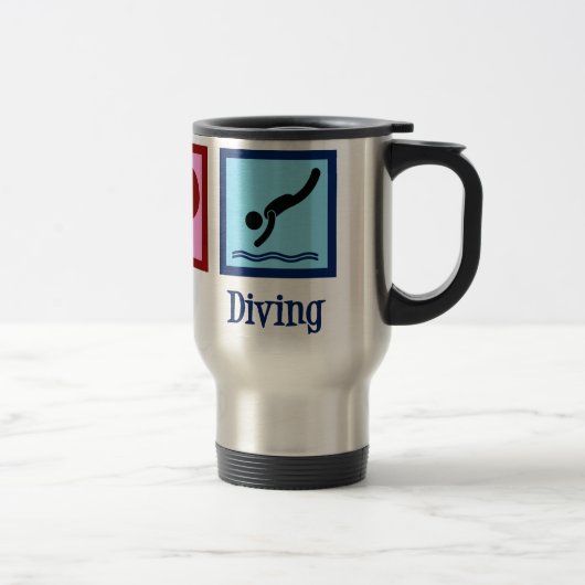 Mug De Voyage Dive Team Peace Love Diving (Droit)