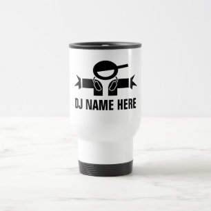 Mug de voyage DJ Disk Jockey personnalisé pour dee