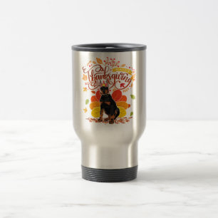 Mug De Voyage Doberman Chien Turquie Thanksgiving Party
