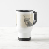 Mug De Voyage Doberman Pinscher Peinture - Art Chien original (Devant droit)