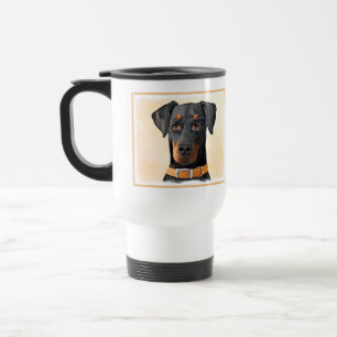 Mug De Voyage Doberman Pinscher Peinture non découpée Art origin