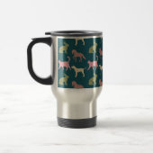 Mug De Voyage Dog Cat Horse Animal Silhouettes Pattern (Gauche)