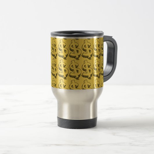 Mug De Voyage dollar or (Devant droit)