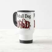 Mug De Voyage Dons de chien de volley-ball (Devant gauche)