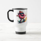 Mug De Voyage Donut cool sur une canne à feu (Gauche)