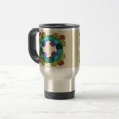 Mug De Voyage Doodle à fleurs arc-en-ciel (Devant gauche)