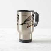 Mug De Voyage Double-barred finch bird cartoon illustration  (Devant droit)