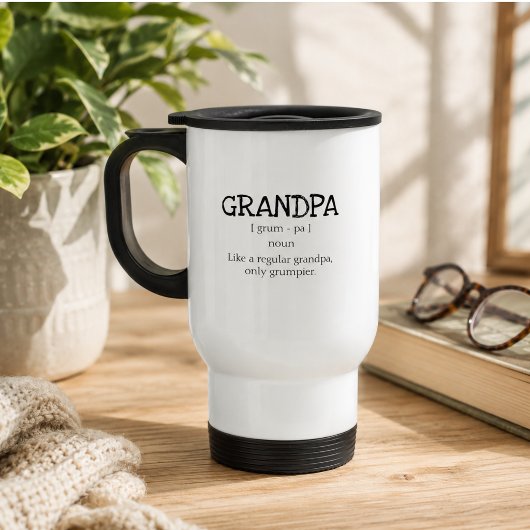 Mug De Voyage Doux dictionnaire Grumpa Grand-père Papi