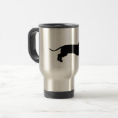 Mug De Voyage Doxie noir (Devant gauche)