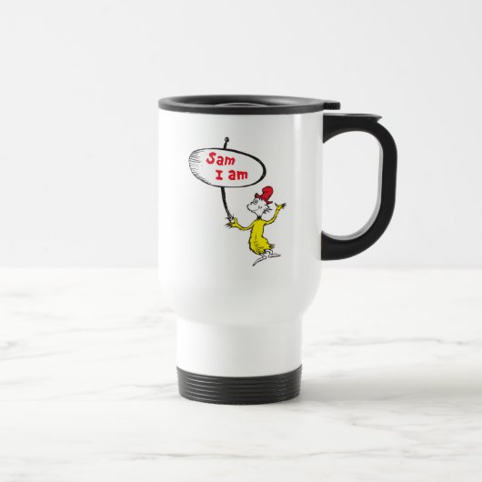 Mug De Voyage Dr. Seuss | Sam-I-Am tenant un panneau (Droite)