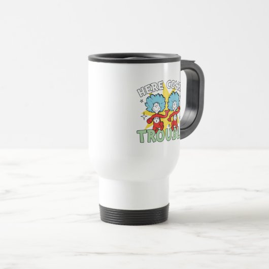 Mug De Voyage Dr Seuss | Une Chose Deux Ici, C'Est Difficile (Devant droit)