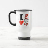 Mug De Voyage Dr. Seuss Valentine | Je Coeur le chat dans le Cas (Gauche)