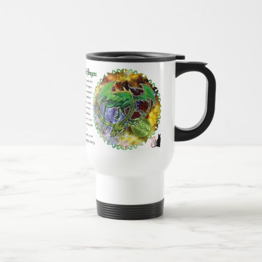 Mug De Voyage Dragon Cosmique Émeraude (Droite)