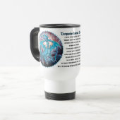 Mug De Voyage Dragon Cosmique Turquoise (Devant gauche)