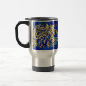 Mug De Voyage Dragon d'or embouti sur Blue Satin (Gauche)