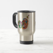 Mug De Voyage Dragon tribal coloré (Devant gauche)