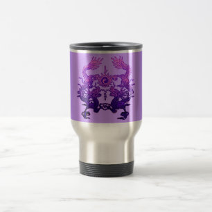 Mug De Voyage Dragons CHINOIS de pourpre de NOUVELLE ANNÉE