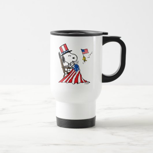 Mug De Voyage Drapeau 4 juillet à coudre Snoopy (Droite)