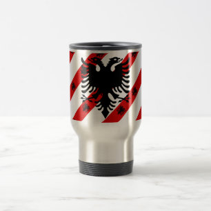 Mug De Voyage Drapeau à rayures albanais