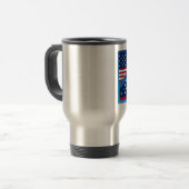 Mug De Voyage Drapeau américain avec Hakuna Matata : Design patr (Devant gauche)