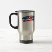 Mug De Voyage Drapeau américain de course patriotique de brosse (Gauche)