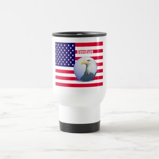 Mug De Voyage Drapeau Américain Et Aigle (Centre)