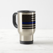 MUG DE VOYAGE DRAPEAU AMÉRICAIN MINCE DE BLUE LINE (Devant gauche)