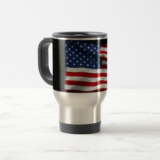 Mug De Voyage Drapeau américain patriotique États-Unis (Devant gauche)