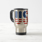 Mug De Voyage Drapeau américain personnalisable des Etats-Unis (Devant gauche)