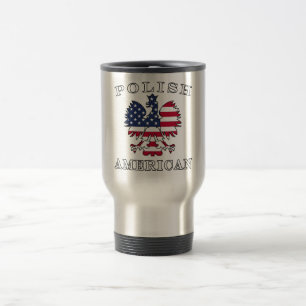 Mug De Voyage Drapeau américain polonais Eagle