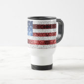 Mug De Voyage drapeau américain rouge blanc brillant parties sci (Devant droit)
