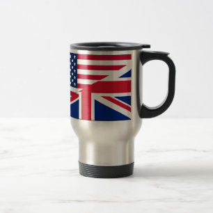 Mug De Voyage Drapeau américain Union Jack motif étoiles rayures