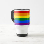 Mug De Voyage Drapeau arc-en-ciel 6 bandes LGBT Gay pride (Devant gauche)