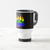 Mug de voyage Drapeau Arc-en-ciel Patte d'Ours Vue (Devant droit)