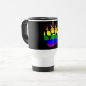 Mug de voyage Drapeau Arc-en-ciel Patte d'Ours Vue (Devant gauche)