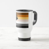 Mug De Voyage Drapeau aux couleurs de la fierté de l'ours patte (Devant droit)