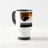 Mug De Voyage Drapeau aux couleurs de la fierté de l'ours patte (Devant gauche)