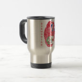 Mug De Voyage Drapeau bermudien d'empreinte digitale de contact (Devant gauche)