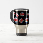 Mug De Voyage Drapeau brillant de Rican de côte (Devant gauche)