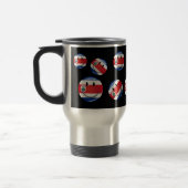 Mug De Voyage Drapeau brillant de Rican de côte (Gauche)
