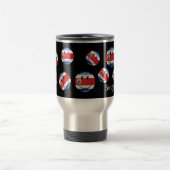 Mug De Voyage Drapeau brillant de Rican de côte (Centre)