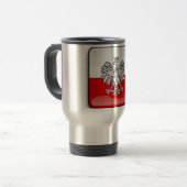 Mug De Voyage Drapeau brillant polonais (Devant gauche)