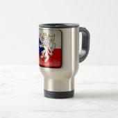 Mug De Voyage Drapeau brillant tchèque (Devant droit)