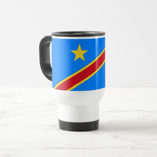 Mug De Voyage Drapeau Congo Kinshasa (Devant gauche)