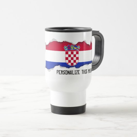 Mug De Voyage Drapeau croate (Devant droit)