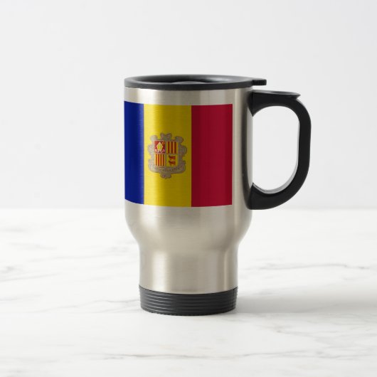 Mug De Voyage drapeau d'Andorre (Droit)