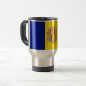 Mug De Voyage Drapeau d'Andorre patriotique (Devant gauche)