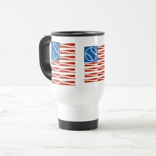 Mug De Voyage Drapeau de base-ball (Devant gauche)